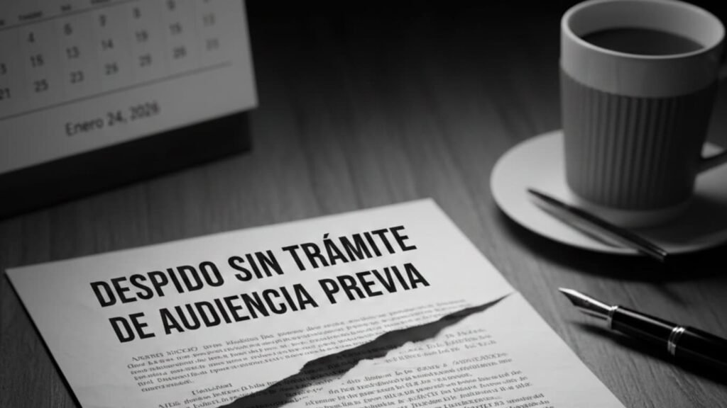 despido sin trámite de audiencia previa